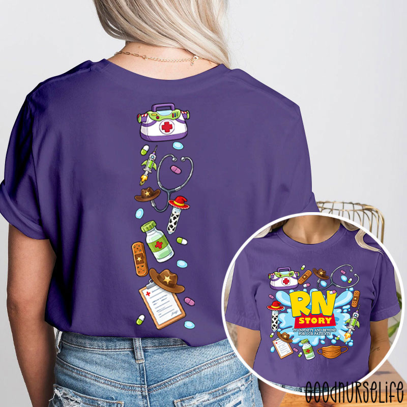 Personalized Story To Infinity And Beyond Two Sided T-Shirt