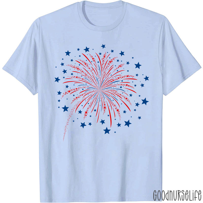 4th Of July Firework Nurse T-Shirt