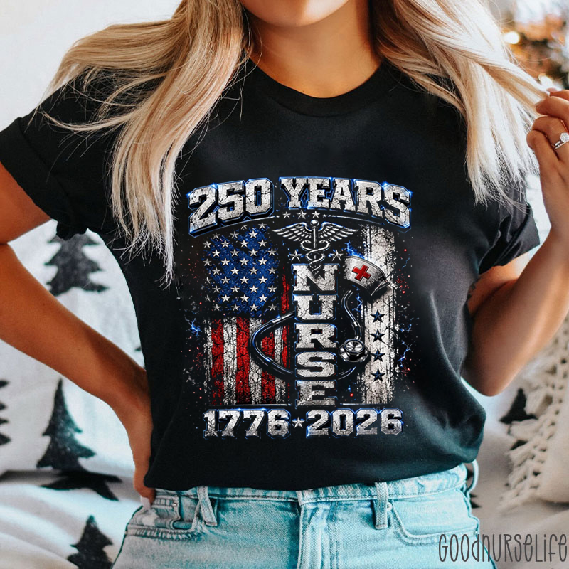 Patriotic American Flag Nurse T-Shirt