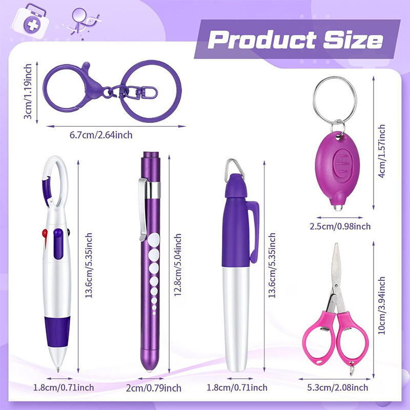 6 PCS Nurse Pen Set Nurse Keychain