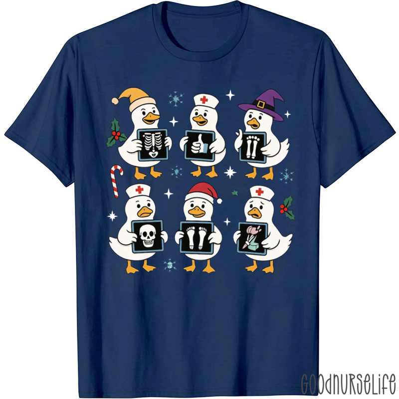 Christmas Goose Radiology Goose CT Scan T-Shirt