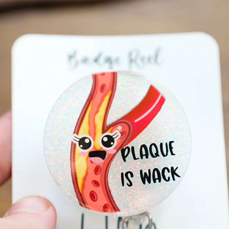 Plaque Is Wack Funny Badge Reel