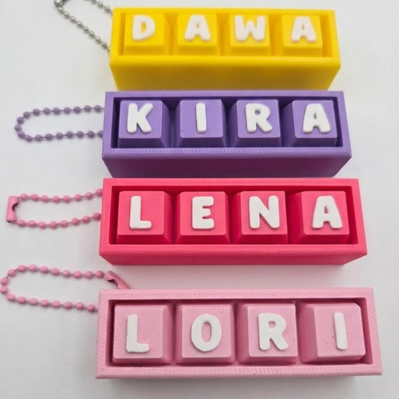 Personalized Name Keycaps Clicky Fidget Letters Teacher Keychain