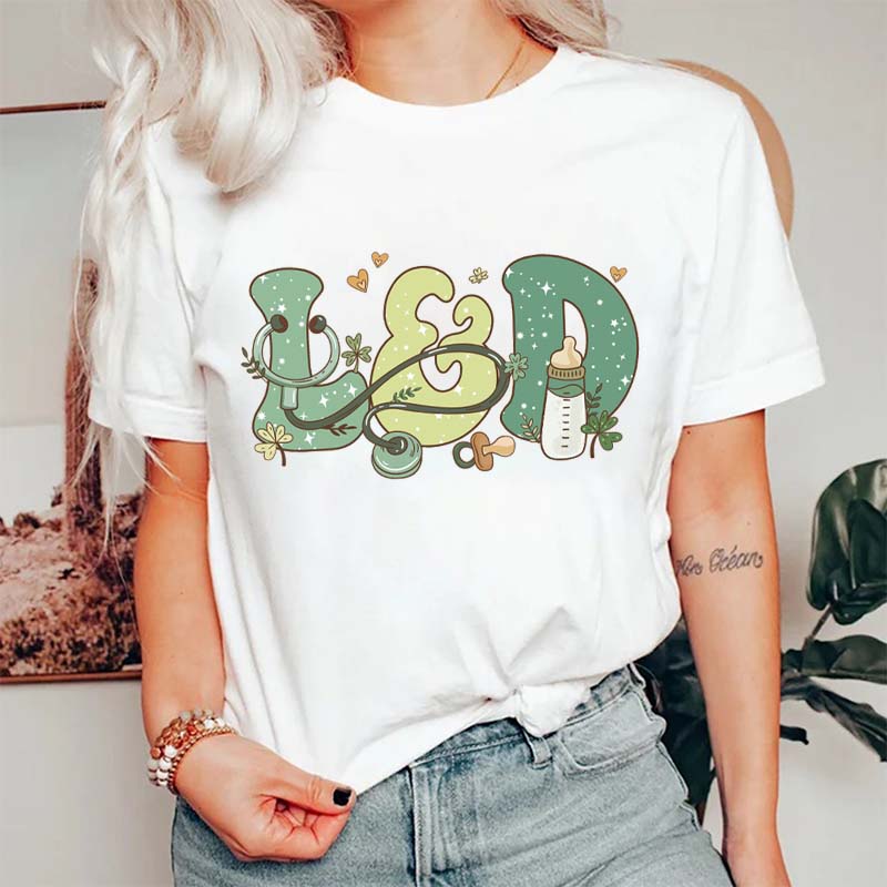 St Patricks Day Labor And Delivery Nurse T-Shirt
