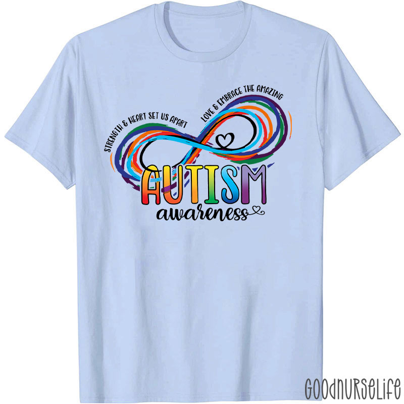 Infinity Symbol Heart Autism Awareness Nurse T-Shirt