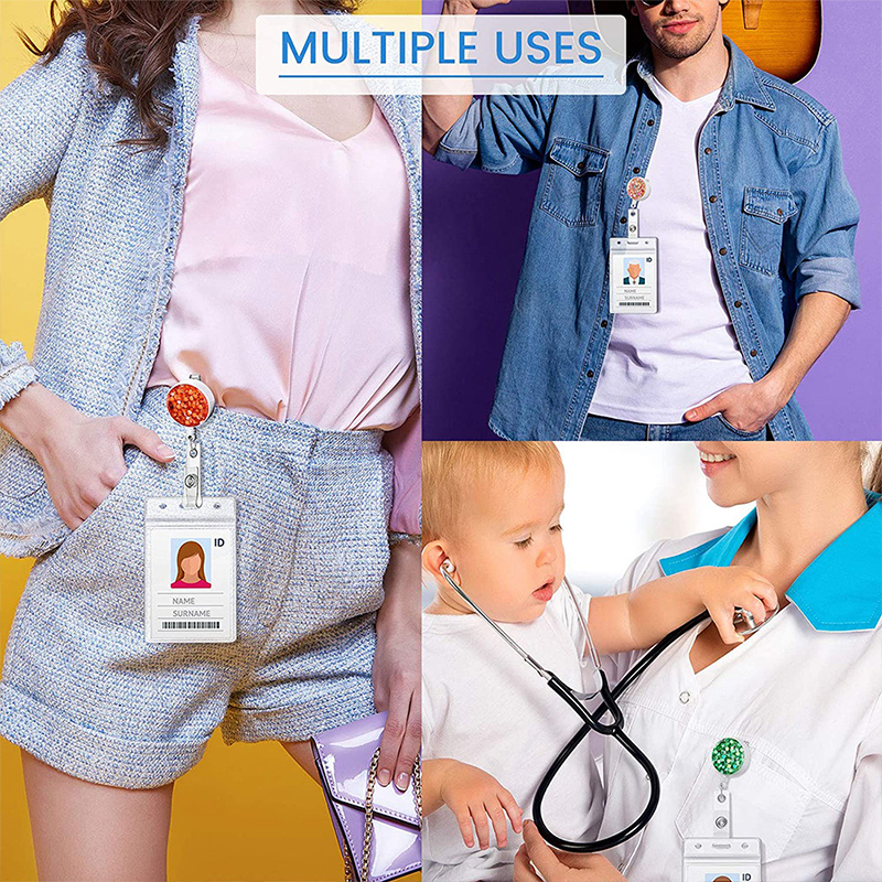 Glitter Round Nurse Badge Reel