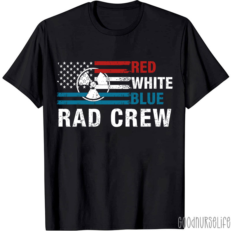 Red White Blue Rad Crew T-Shirt