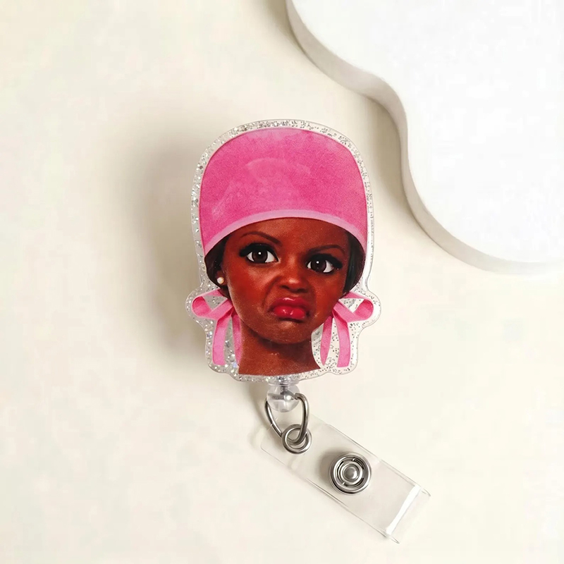 Funny Scan Me Doll Nurse Badge Reel