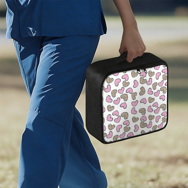 Pink Leopard Love Nurse First Aid Kit Bag