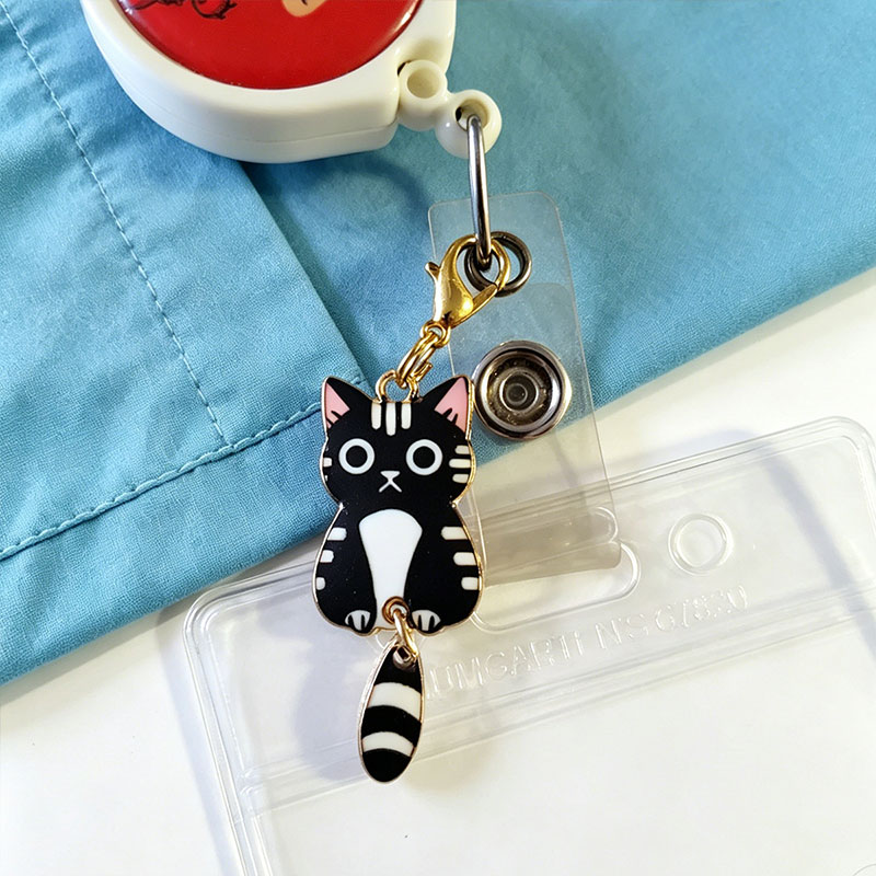Cute Big-Tailed Cats Nurse Keychain