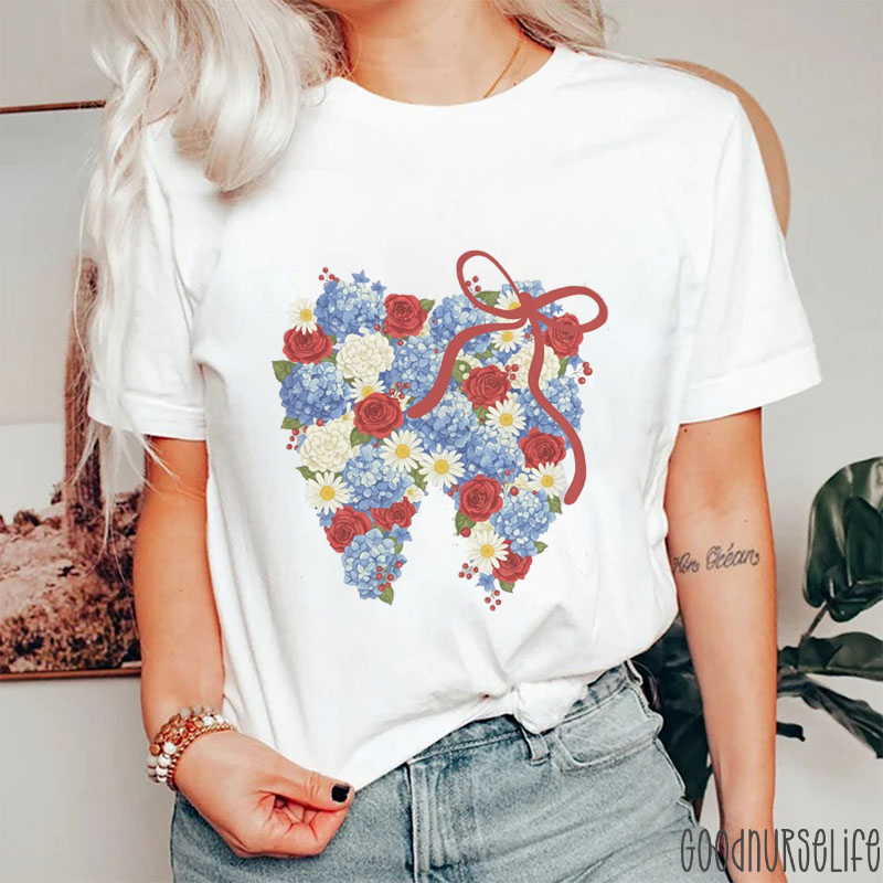 Matching Fourth Of July Dental Nurse T-Shirt