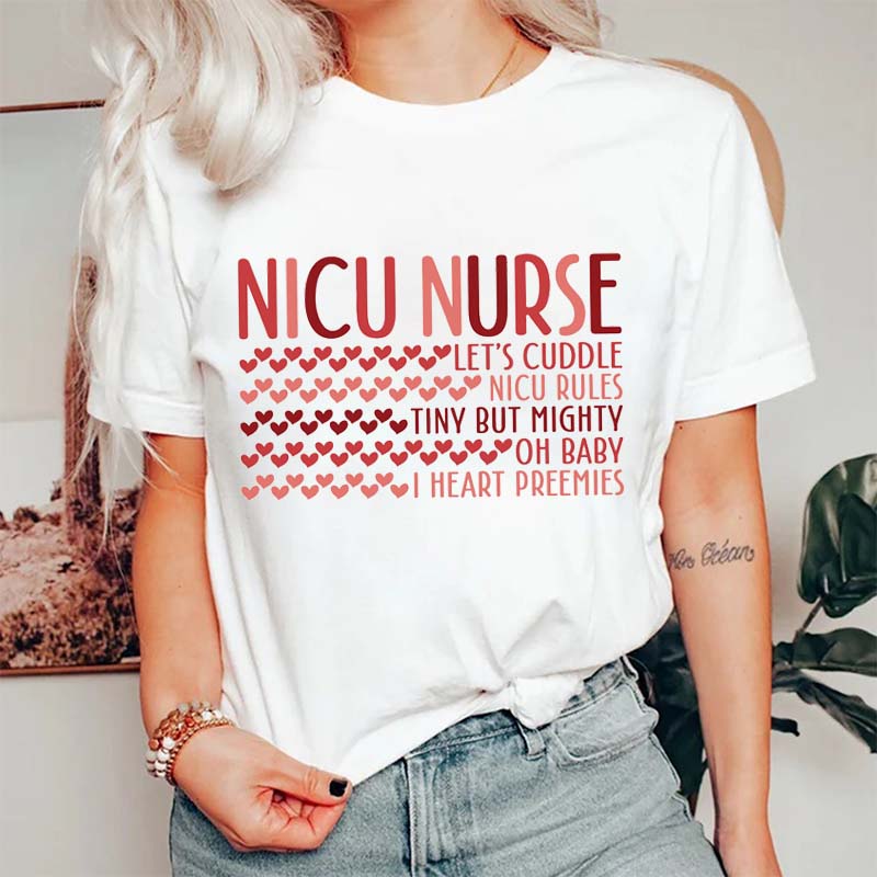 NICU Valentine Nurse T-Shirt