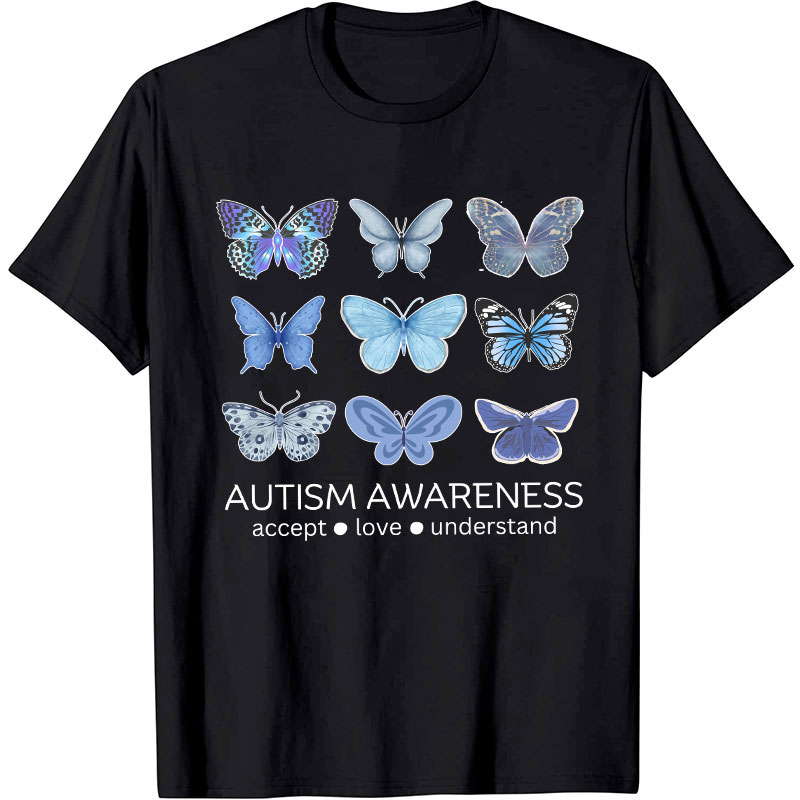 Autism Awareness Butterfly Nurse T-Shirt