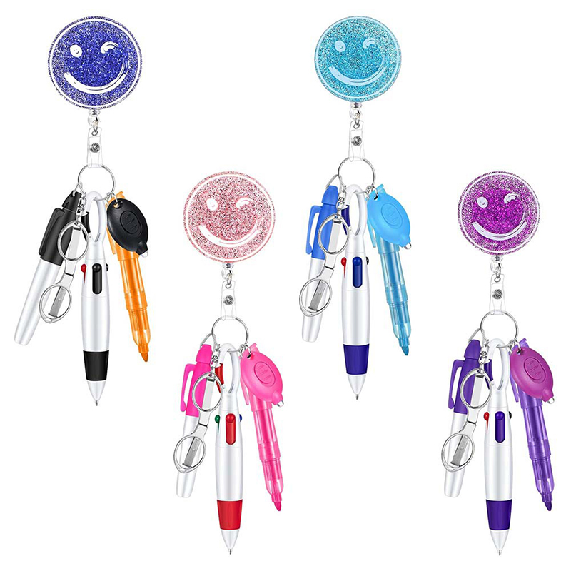 Glitter Smiley Nurse Badge Reel
