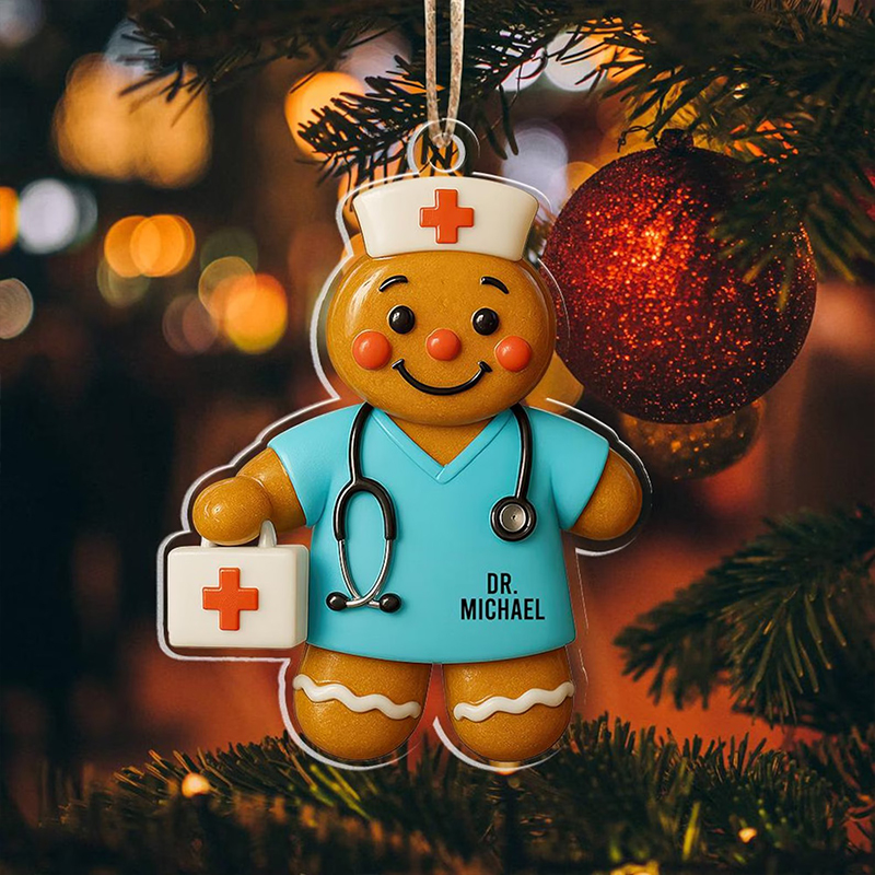 Personalized Name Gingerbread Ornament