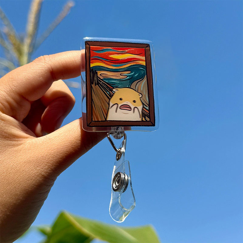 Hamster Scream Painting Badge Reel