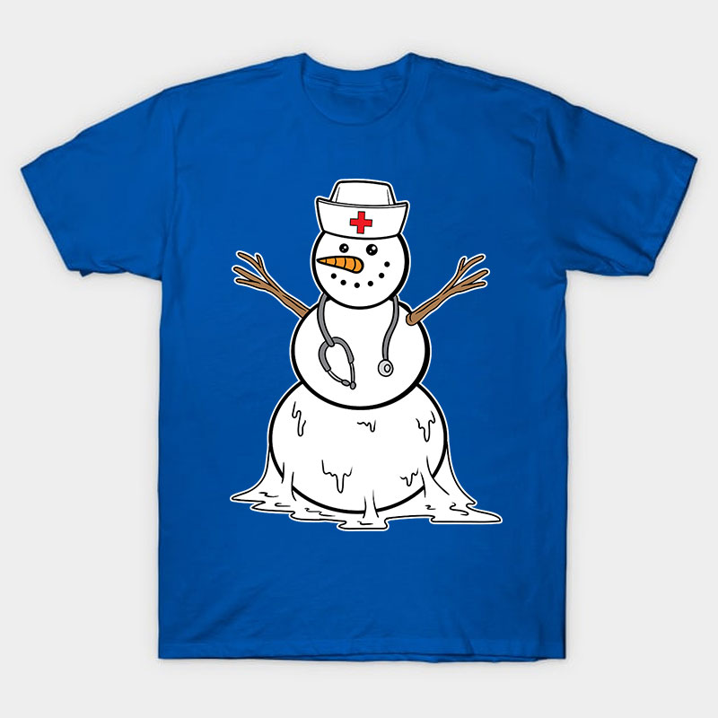 Melting Snowman Nurse T-Shirt