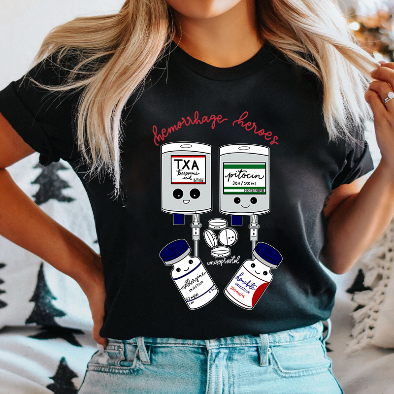 Hemorrhage Heroes Nurse T-Shirt