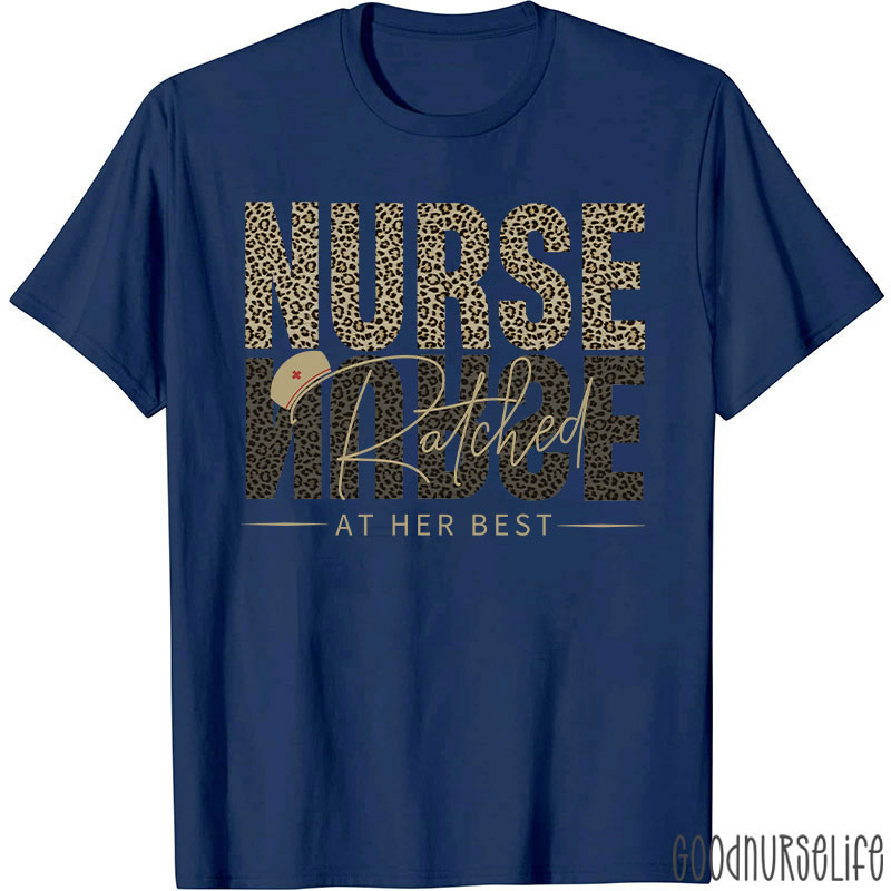 Leopard Pattern Nurse Ratched Quote Nurse T-Shirt
