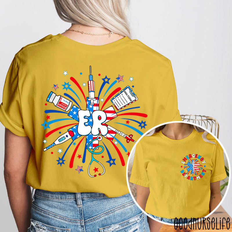 Funny ER Nurse Emergency Department Nurse Two Sided T-Shirt