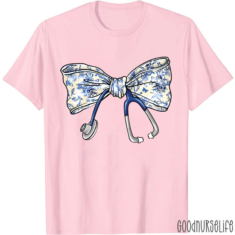 Stethoscope Bow Nurse T-Shirt