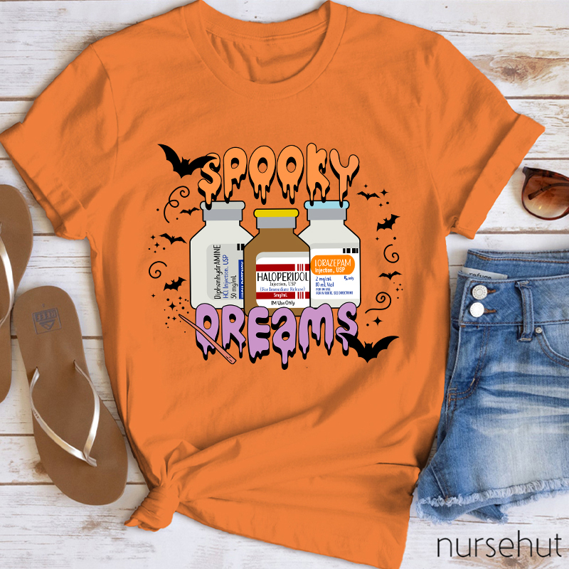 Halloween Spooky Dreams Nurse T-Shirt