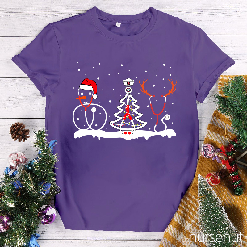 Hope It's Going To Be A White Christmas Nurse T-Shirt