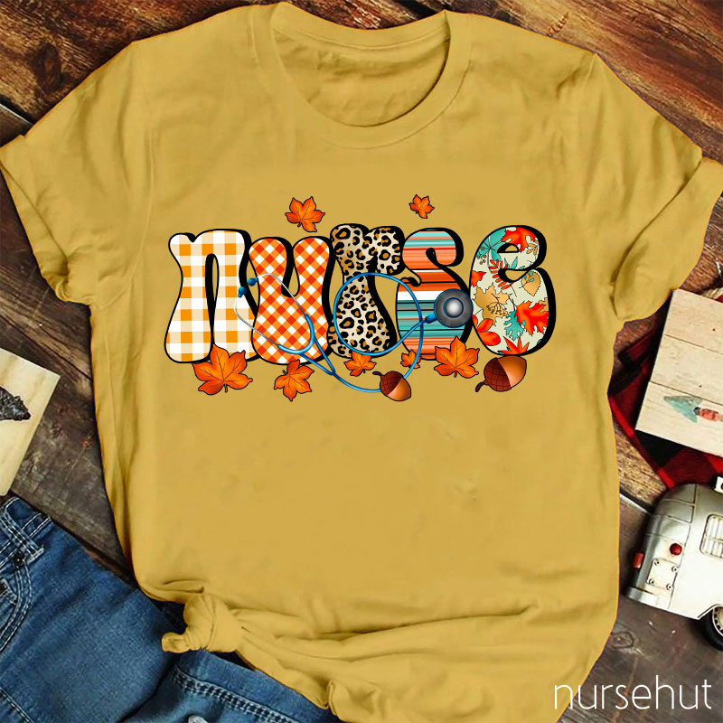 Autumn Nurse Life Nurse T-Shirt