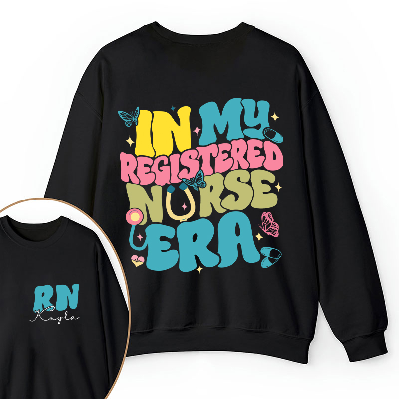 Personalized In My Nurse Era Nurse Two Sided Sweatshirt