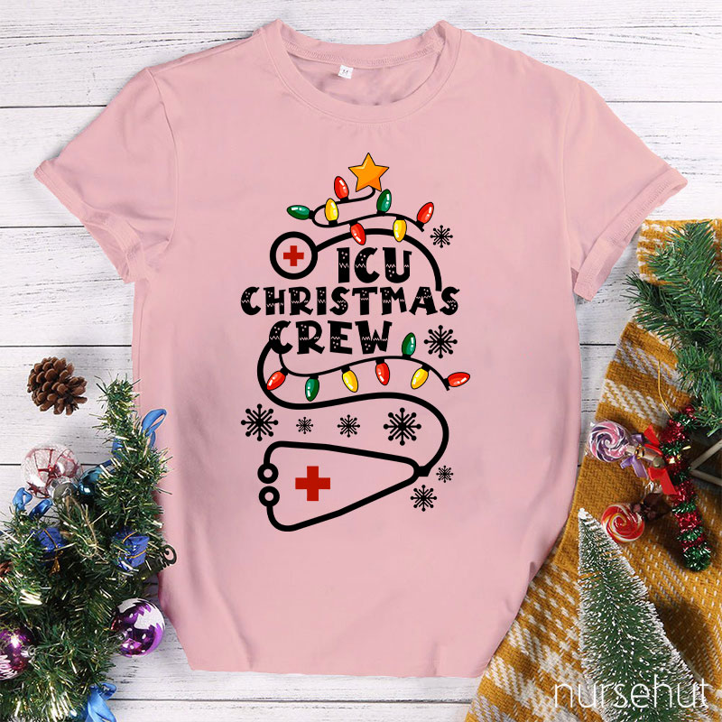 Personalized Christmas Crew Nurse T-Shirt