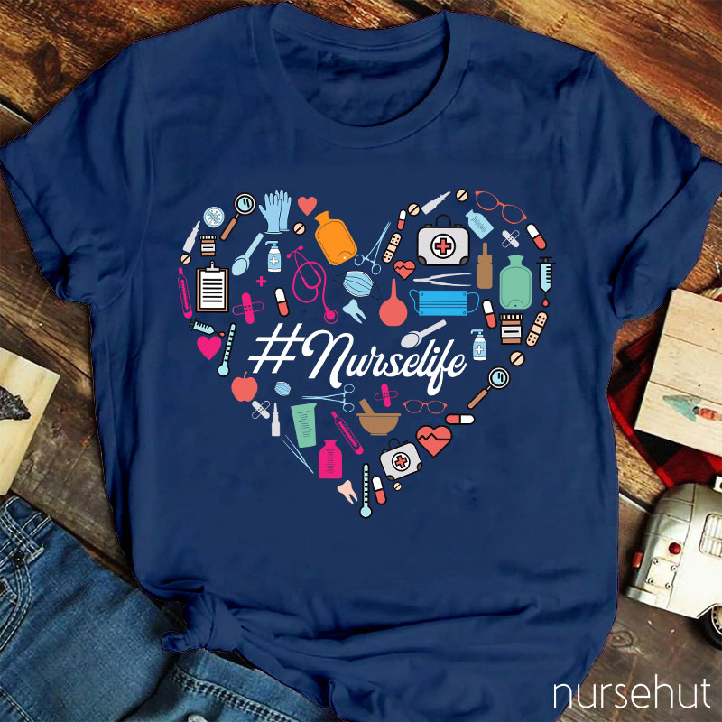 Nurselife Heart Nurse T-Shirt