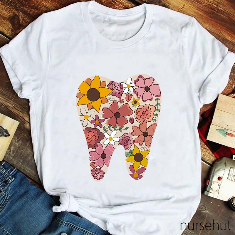 Flower Teeth Nurse T-Shirt