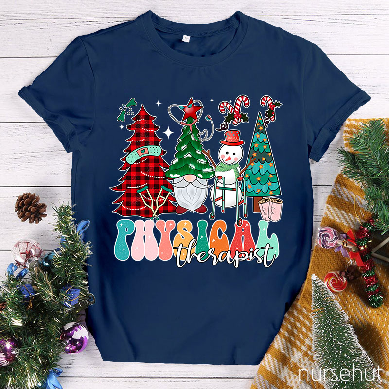 Physical Therapist Christmas Vibes Nurse T-Shirt