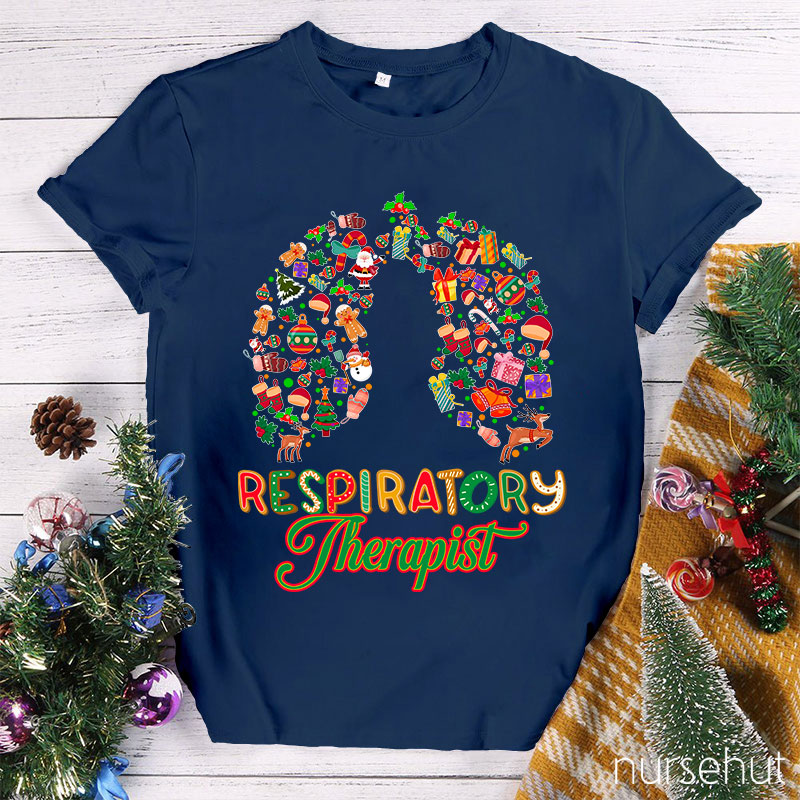 Christmas Vibes Respiratory Therapist Nurse T-Shirt