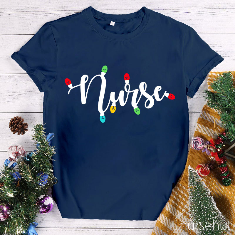 Christmas Light Nurse T-Shirt