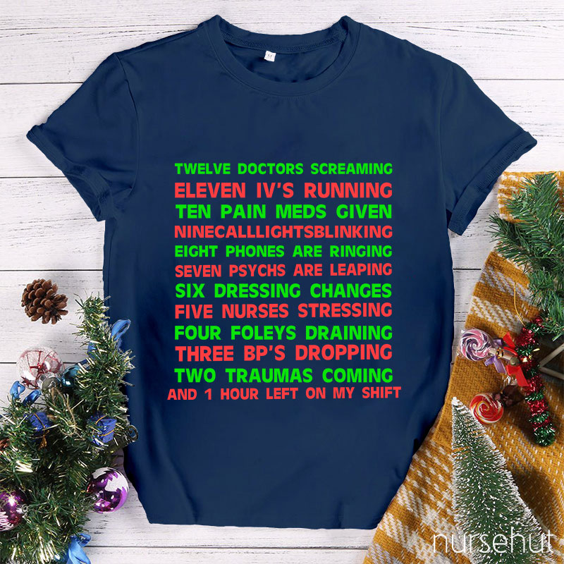 Christmas Countdown Nurse T-Shirt