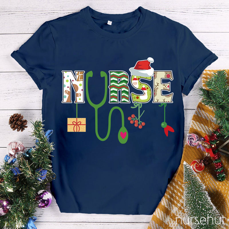 Nurse Christmas Winter Vibes Nurse T-Shirt