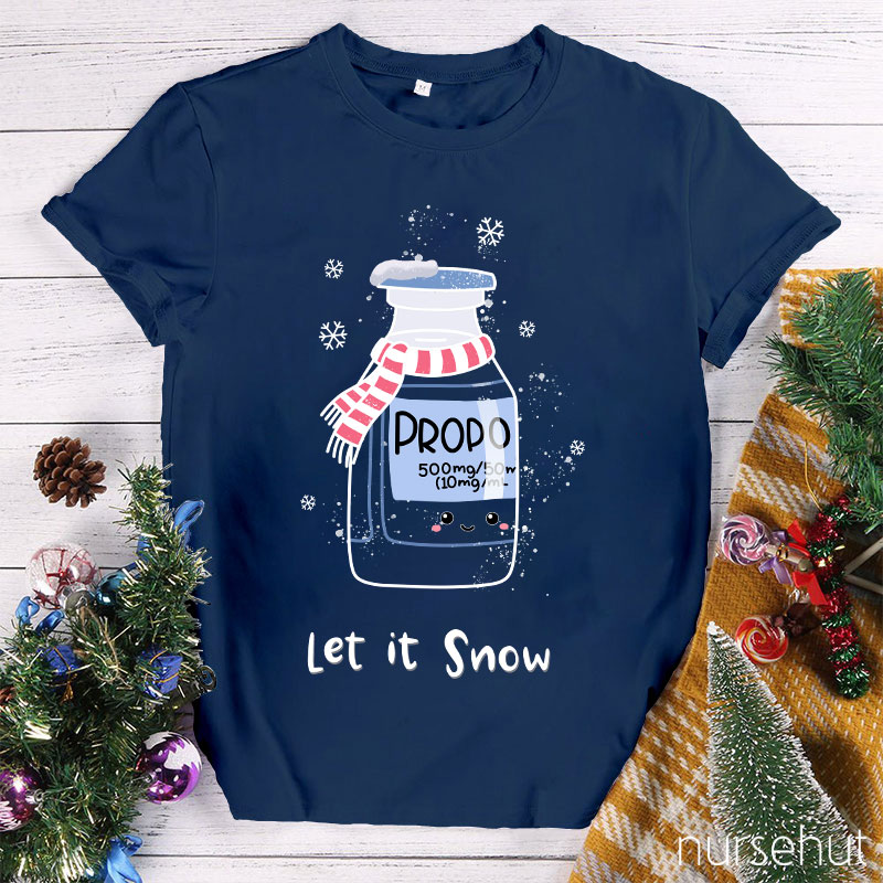 Let It Snow Nurse T-Shirt