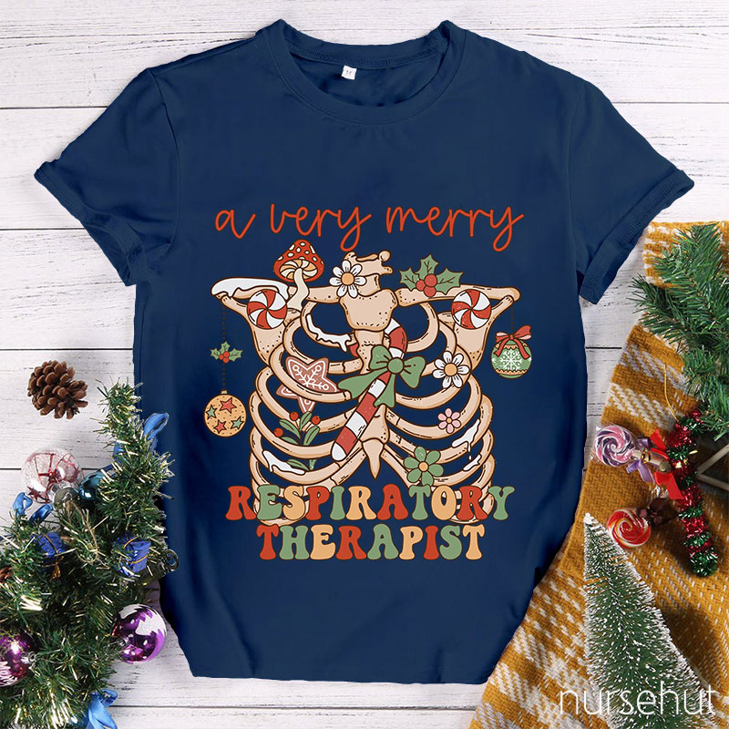 A Very Merry Respiratory Therapist Nurse T-Shirt
