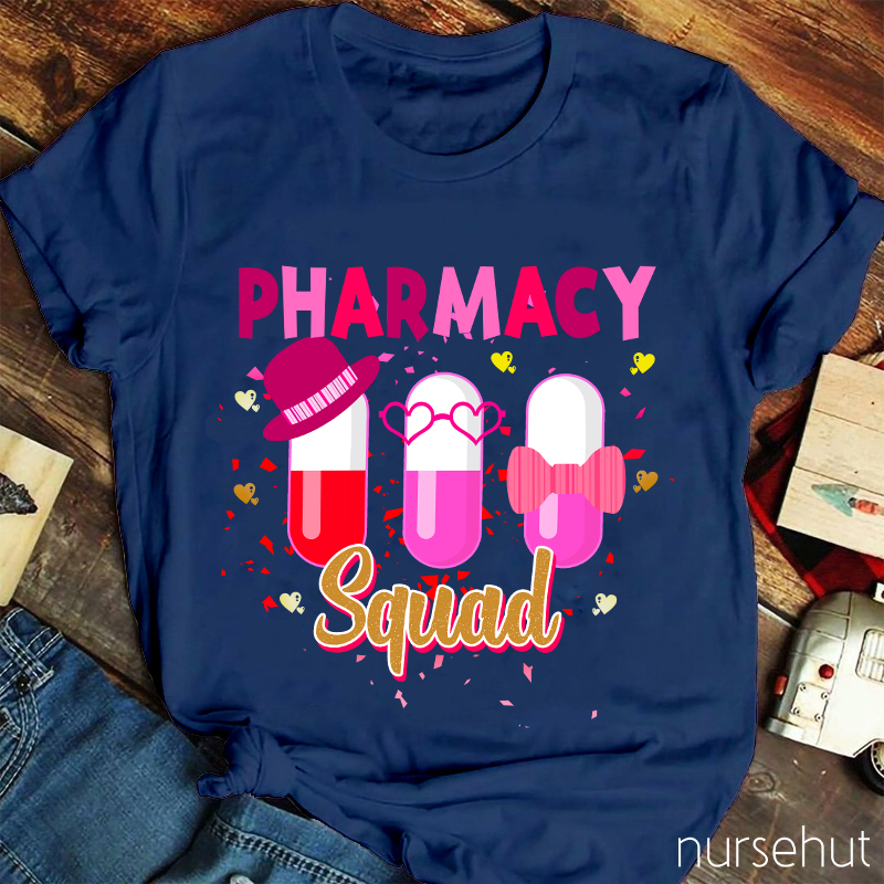 Pharmacy Squad Capsules Valentine Nurse T-Shirt