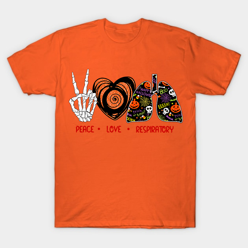 Peace Love Respiratory Nurse T-Shirt