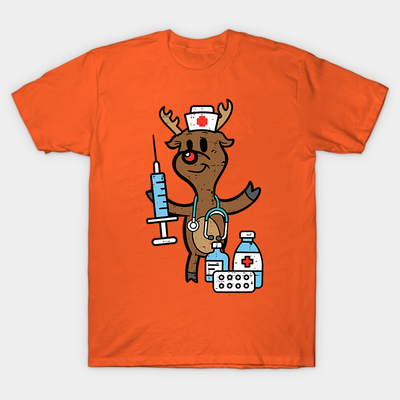 Christmas Elk Nurse T-Shirt
