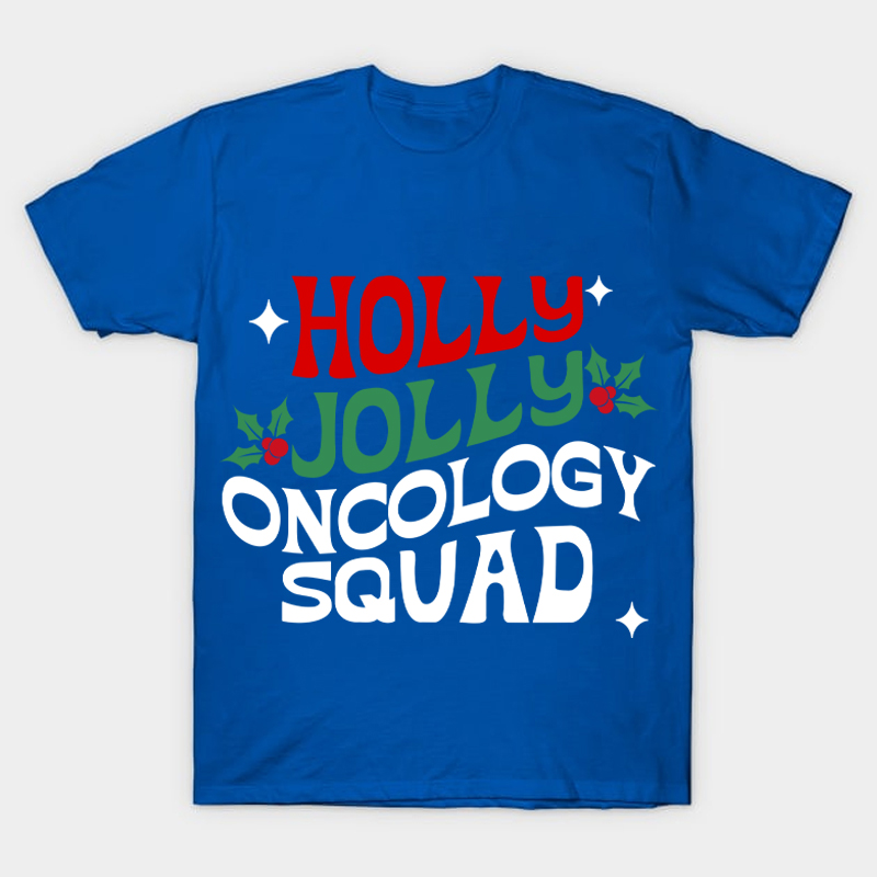 Personalized Holly Jolly Squad Nurse T-Shirt