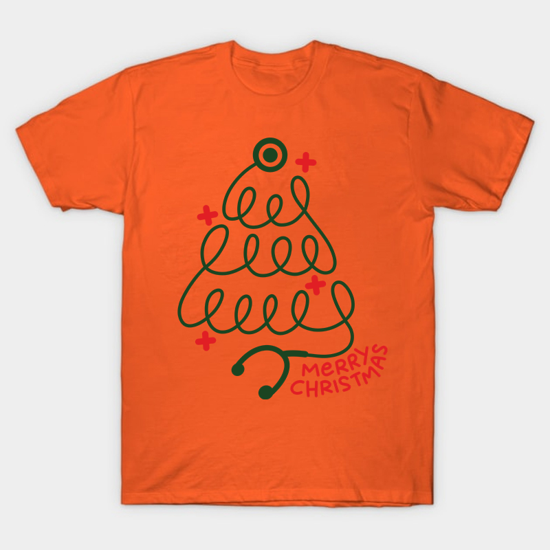 Merry Christmas Christmas Tree Nurse T-Shirt