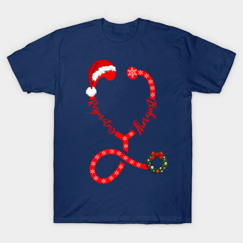 Personalized Christmas Stethoscope Nurse T-Shirt