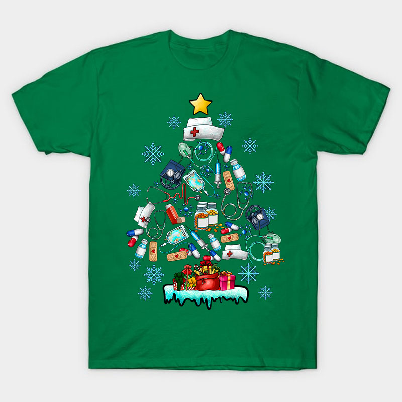 Nurse Christmas Trees Nurse T-Shirt
