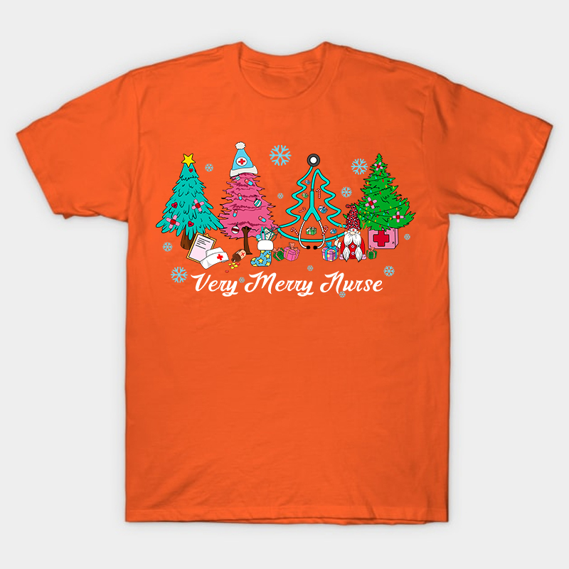 Nurse Christmas Tree With Gnome Nurse T-Shirt