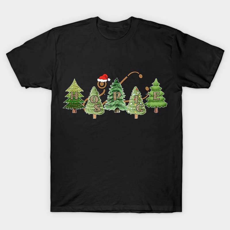 Hospice Christmas Tree Nurse T-Shirt