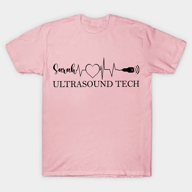 Personalized Name Ultrasound Tech Nurse T-Shirt