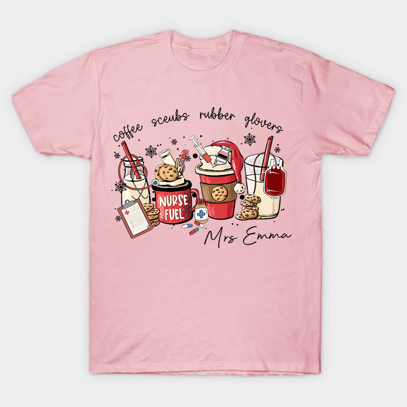 Personalized Name Coffee Glovers Nurse T-Shirt